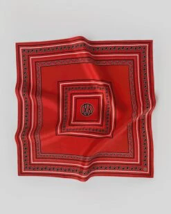 Lescarf Paisley Scarf - Red