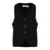 Devotion Twins Nama Linen Vest Top - Black 2 Devotion Twins Nama Linen Vest Top - Black -Lulu&M 025029G BLACK 1