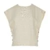 Devotion Twins Agapi Linen Blouse - Ecru 2 Devotion Twins Agapi Linen Blouse - Ecru -Lulu&M 025030G ECRU 1