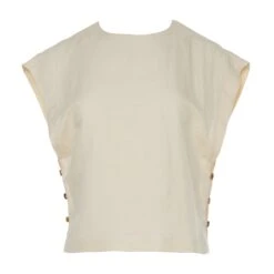 Devotion Twins Agapi Linen Blouse - Ecru