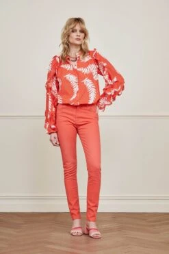 Fabienne Chapot Eva Slim Trousers - Hot Coral