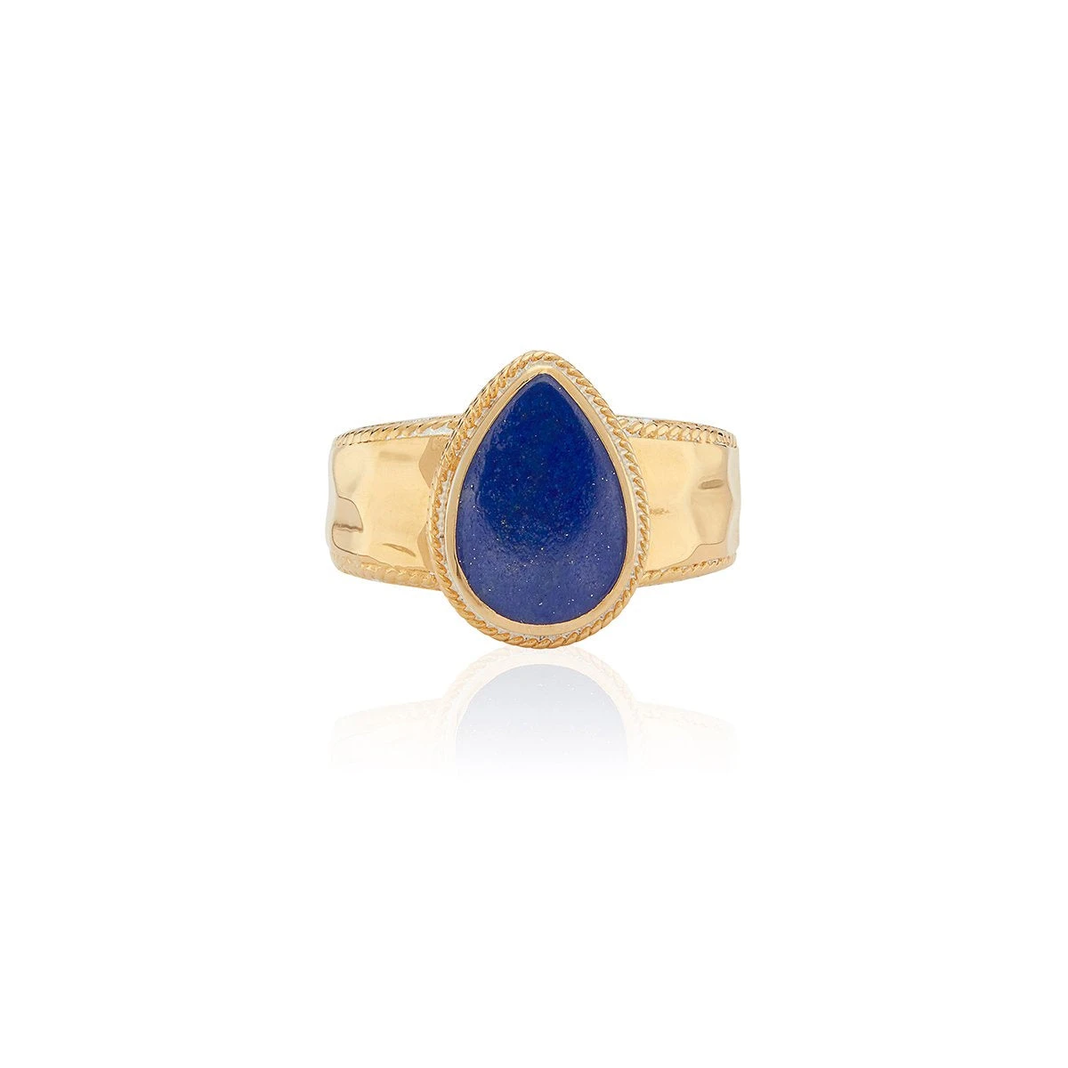 Anna Beck Lapis Hammered Drop Ring 3 Anna Beck Lapis Hammered Drop Ring