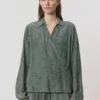 Levete Room Felucca 3 Blouse - Dark Green 2 Levete Room Felucca 3 Blouse - Dark Green -Lulu&M 100935 l930c m 01 jpg
