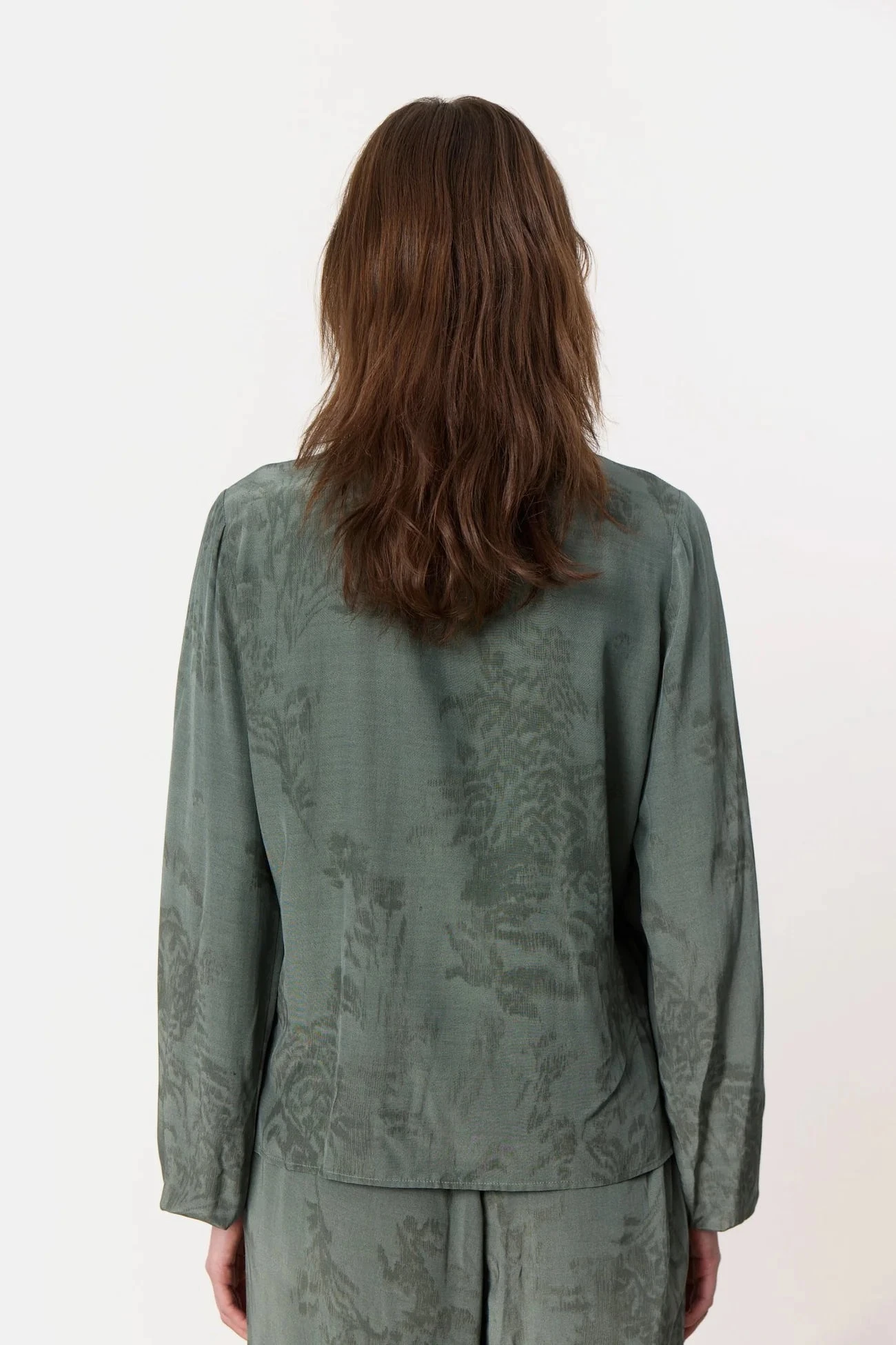 Levete Room Felucca 3 Blouse - Dark Green 5 Levete Room Felucca 3 Blouse - Dark Green - Image 3