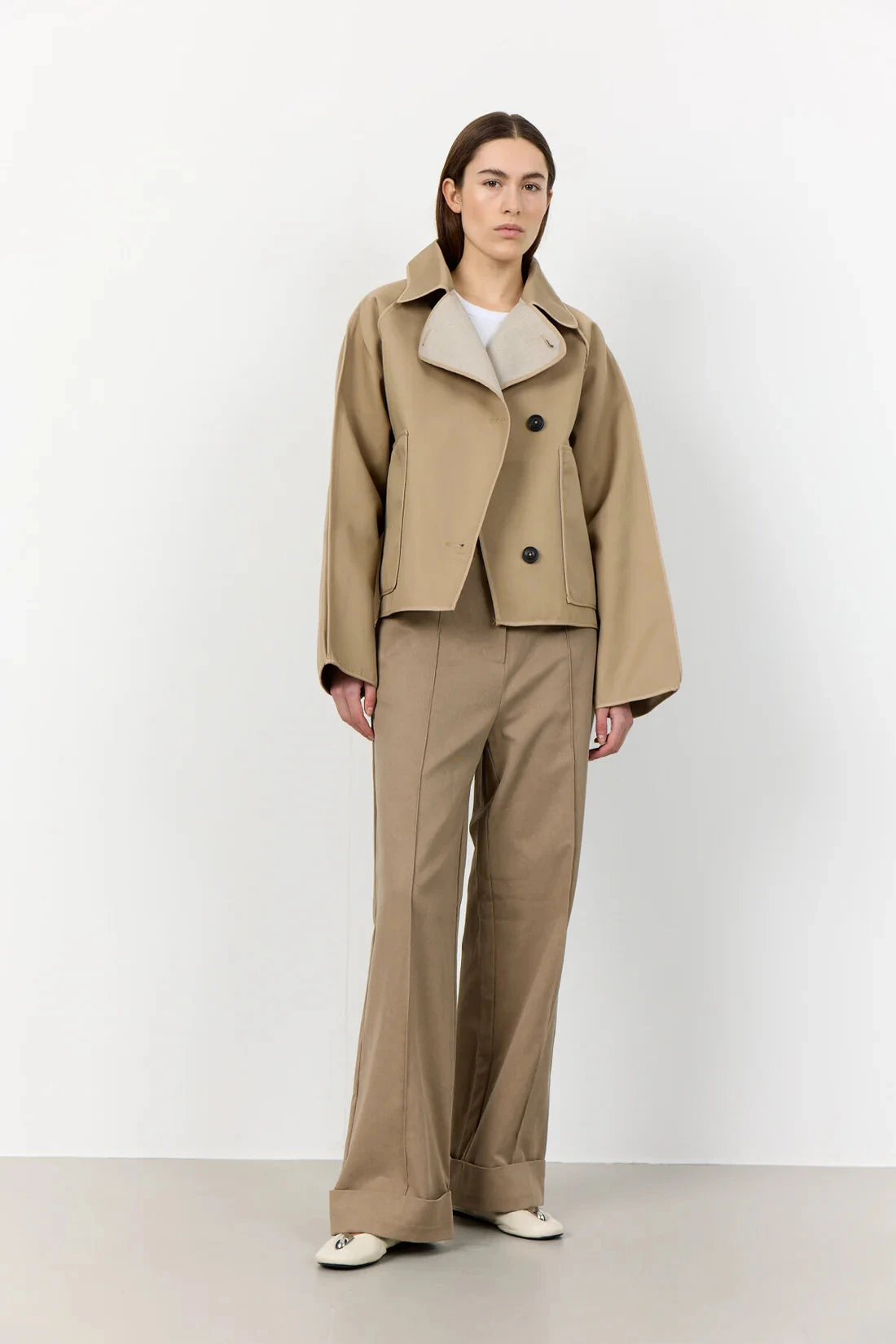 Levete Room Karima 2 Reversible Jacket - Dark Sand 4 Levete Room Karima 2 Reversible Jacket - Dark Sand - Image 2