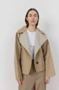 Levete Room Karima 2 Reversible Jacket - Dark Sand