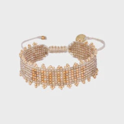 Mishky BELIEVE Beaded Bracelet - Bronze / Gold