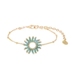 Alternative view of Mishky Fringe Sun Bracelet - Turquoise/Gold