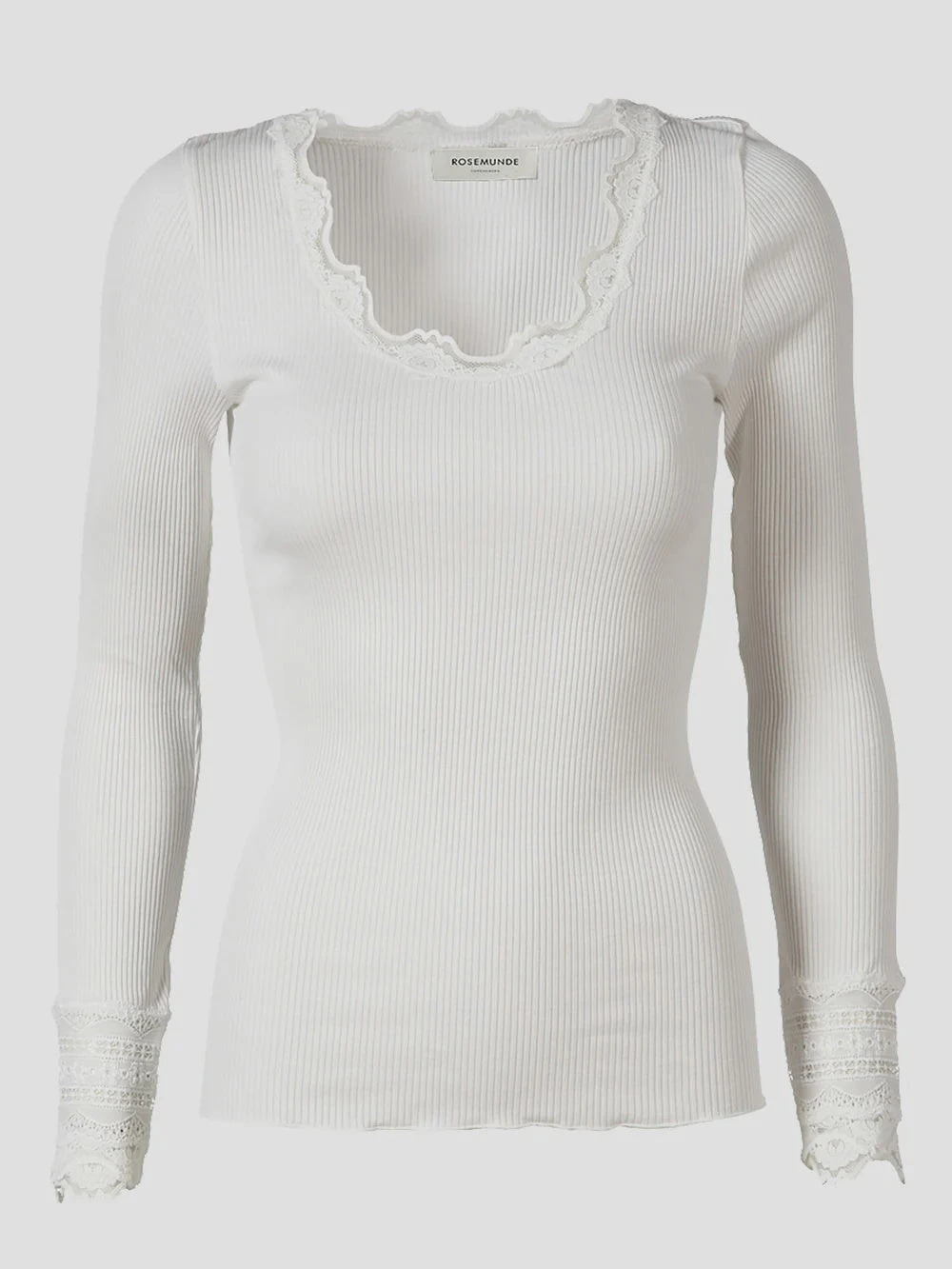 Rosemunde Benita O-neck Lace T-Shirt - New White 3 Rosemunde Benita O-neck Lace T-Shirt - New White