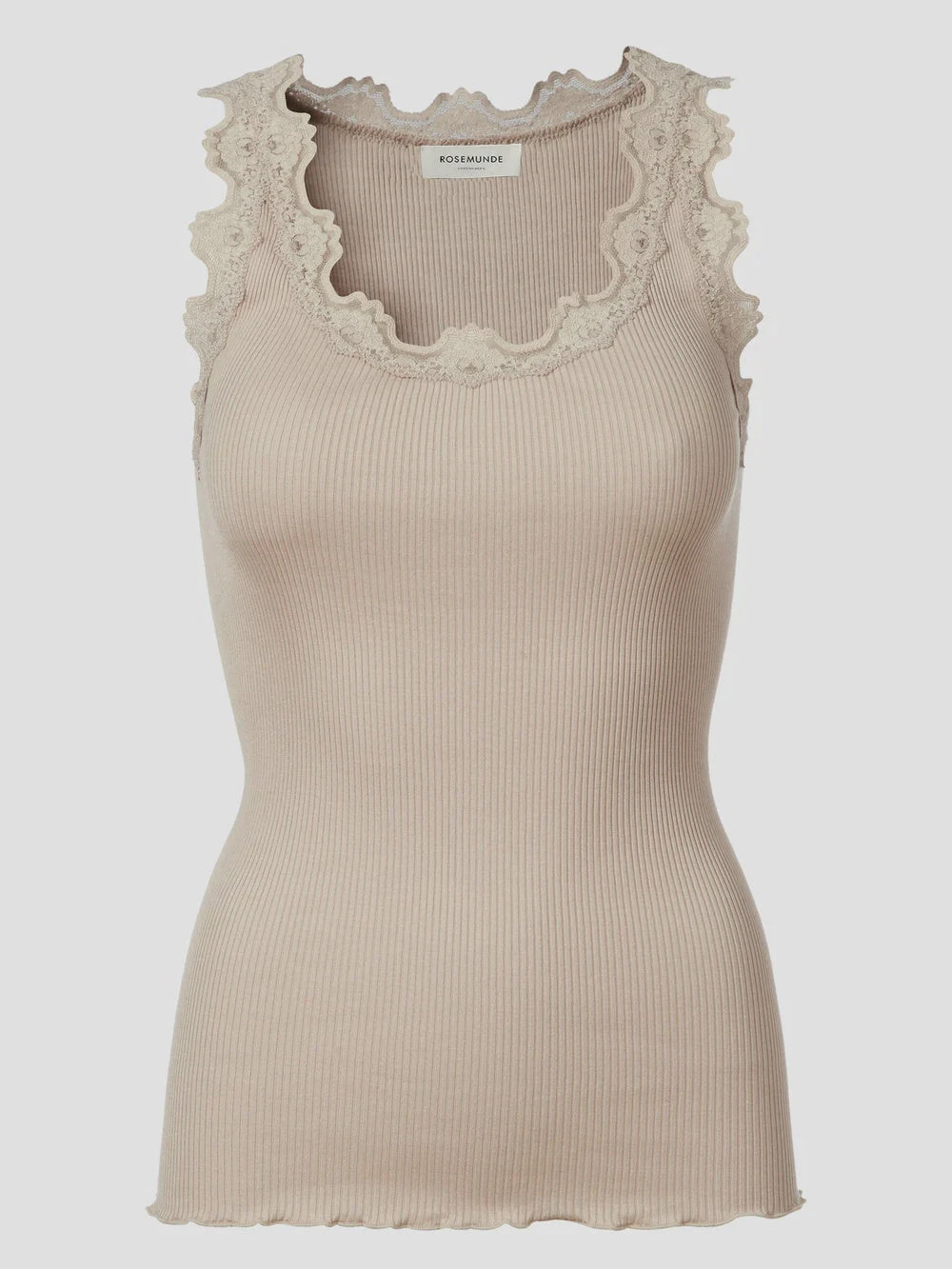 Rosemunde Babette SL U-neck Lace Top - Cacao 3 Rosemunde Babette SL U-neck Lace Top - Cacao
