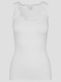 Rosemunde Babette SL U-neck Lace Top - New White