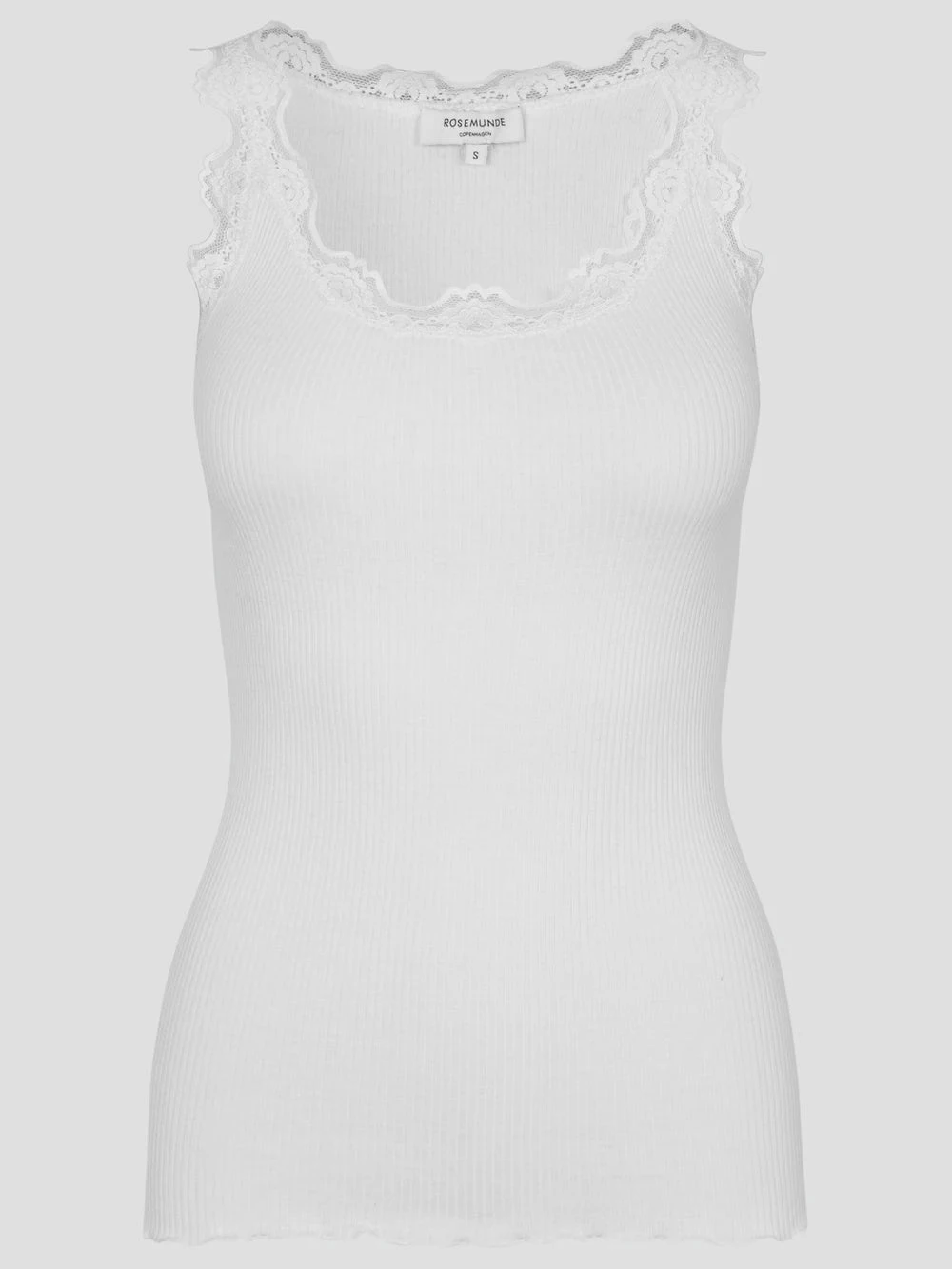 Rosemunde Babette SL U-neck Lace Top - New White 3 Rosemunde Babette SL U-neck Lace Top - New White