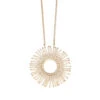 Mishky Fringe Sun Large Necklace - Ivory/Gold 2 Mishky Fringe Sun Large Necklace - Ivory/Gold -Lulu&M 13249805112887 FRINGE SUN N GP L 12887