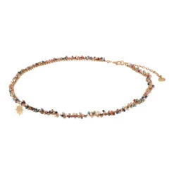 Mishky Coral Sun Necklace - Multi/Gold -Lulu&M 13252805312986 CORAL SUN N GP S 12986