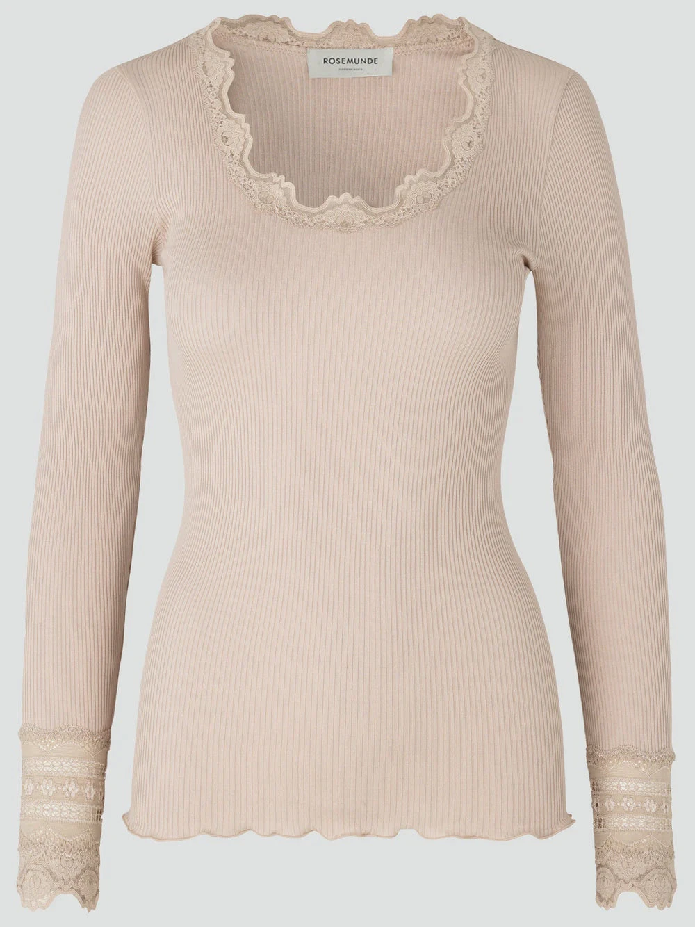 Rosemunde Benita O-neck Lace T-Shirt - Cacao 3 Rosemunde Benita O-neck Lace T-Shirt - Cacao