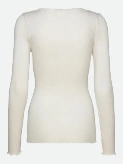 Rosemunde Babette LS U-Neck Lace T-Shirt - Ivory -Lulu&M 15166196 5369 037 jpg