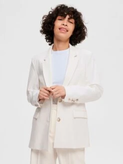 Selected Femme Eliana Blazer - Snow White 8 Selected Femme Eliana Blazer - Snow White -Lulu&M 16087794 SnowWhite 008