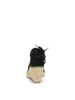 Selected Femme Eva Suede Wedge Espadrille - Black 8 Selected Femme Eva Suede Wedge Espadrille - Black -Lulu&M 16088741 Black 004