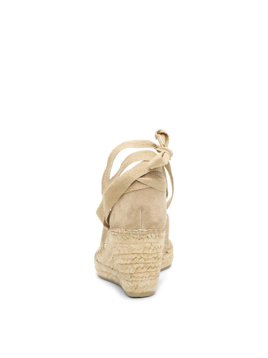 Selected Femme Eva Suede Wedge Espadrille - Chinchilla 4 Selected Femme Eva Suede Wedge Espadrille - Chinchilla - Image 3