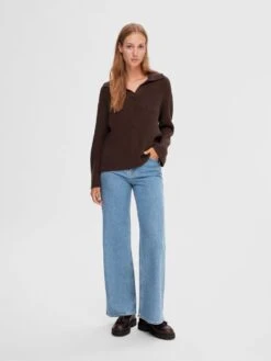 Selected Femme Eloise-Erin High Waist Wide Fit Jeans - Medium Blue 11 Selected Femme Eloise-Erin High Waist Wide Fit Jeans - Medium Blue -Lulu&M 16091228 MediumBlueDenim 005