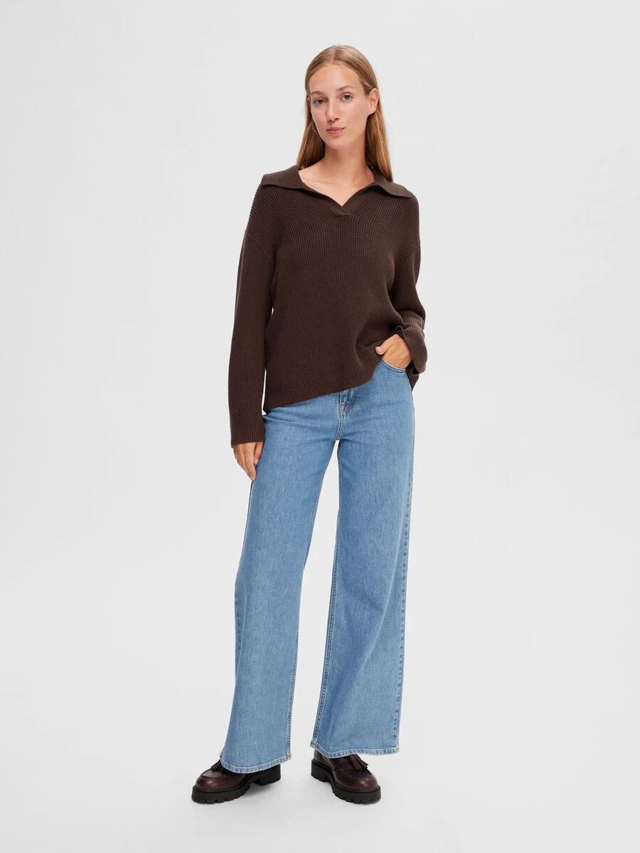 Selected Femme Eloise-Erin High Waist Wide Fit Jeans - Medium Blue 8 Selected Femme Eloise-Erin High Waist Wide Fit Jeans - Medium Blue - Image 6