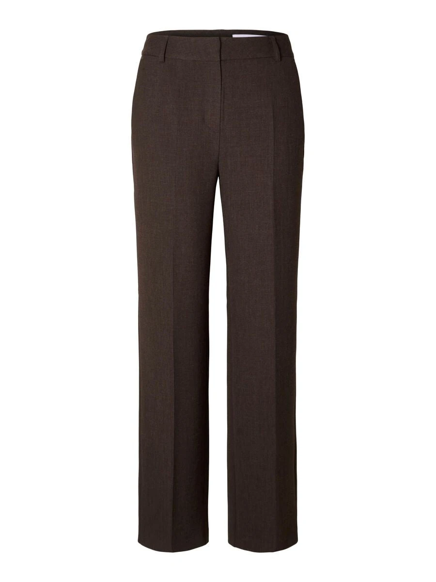 Selected Femme Wide Leg Suit Trousers - Java 3 Selected Femme Wide Leg Suit Trousers - Java