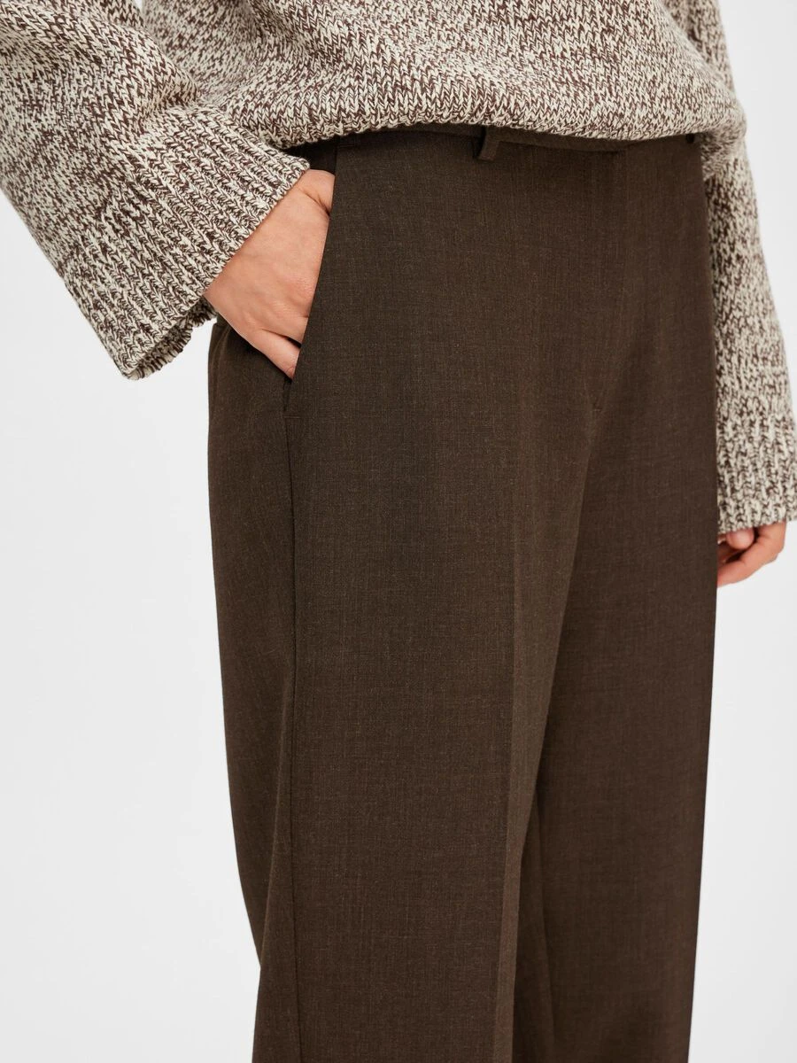 Selected Femme Wide Leg Suit Trousers - Java 7 Selected Femme Wide Leg Suit Trousers - Java - Image 5