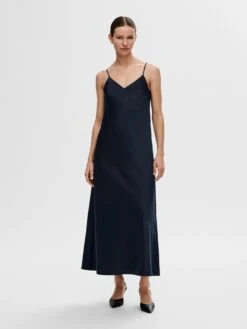 Alternative view of Selected Femme Lena Slip Maxi Dress - Dark Sapphire