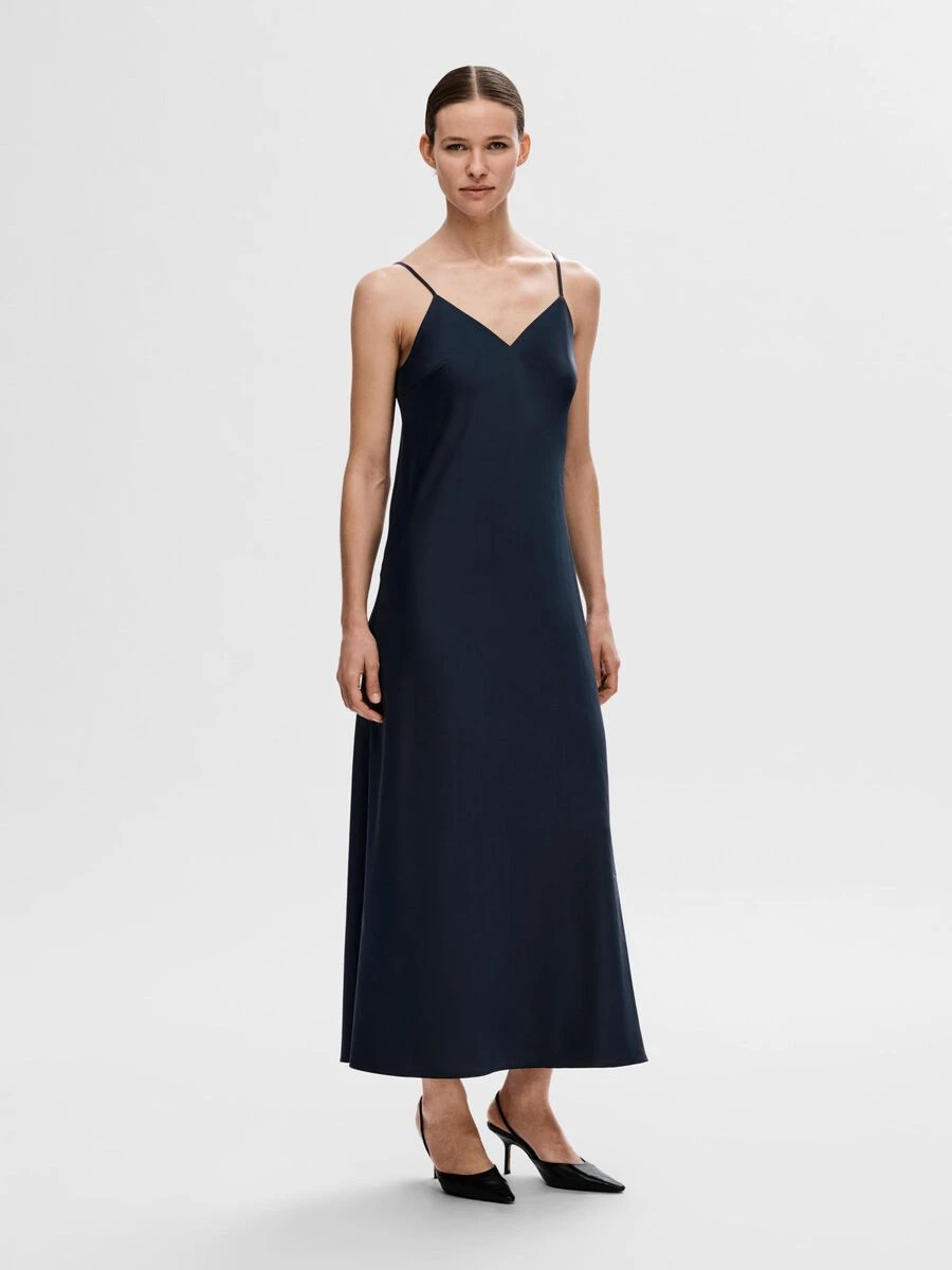 Selected Femme Lena Slip Maxi Dress - Dark Sapphire 6 Selected Femme Lena Slip Maxi Dress - Dark Sapphire - Image 4