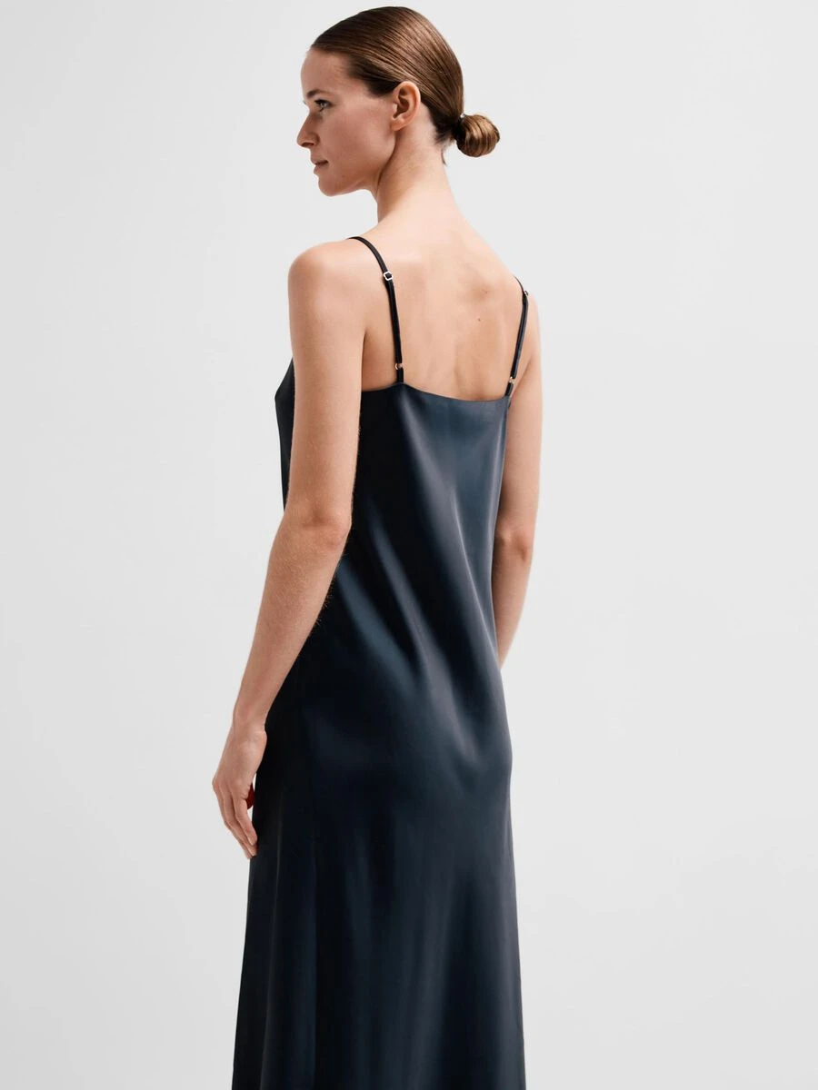 Selected Femme Lena Slip Maxi Dress - Dark Sapphire 8 Selected Femme Lena Slip Maxi Dress - Dark Sapphire - Image 6