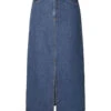 Selected Femme Esther Denim Midi Skirt 1 Selected Femme Esther Denim Midi Skirt -Lulu&M 16092846 MediumBlueDenim 001