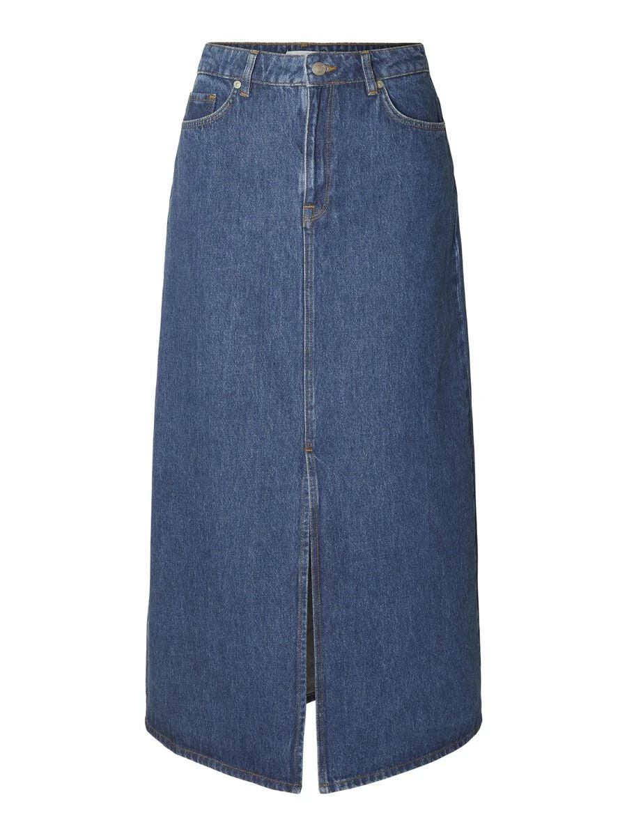 Selected Femme Esther Denim Midi Skirt 3 Selected Femme Esther Denim Midi Skirt