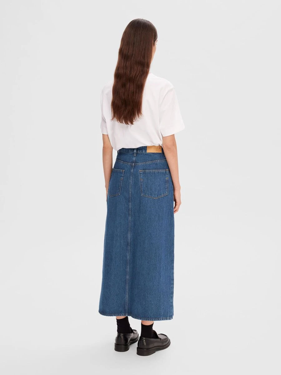 Selected Femme Esther Denim Midi Skirt 5 Selected Femme Esther Denim Midi Skirt - Image 3