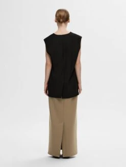 Alternative view of Selected Femme Mika Oversized Waistcoat - Black