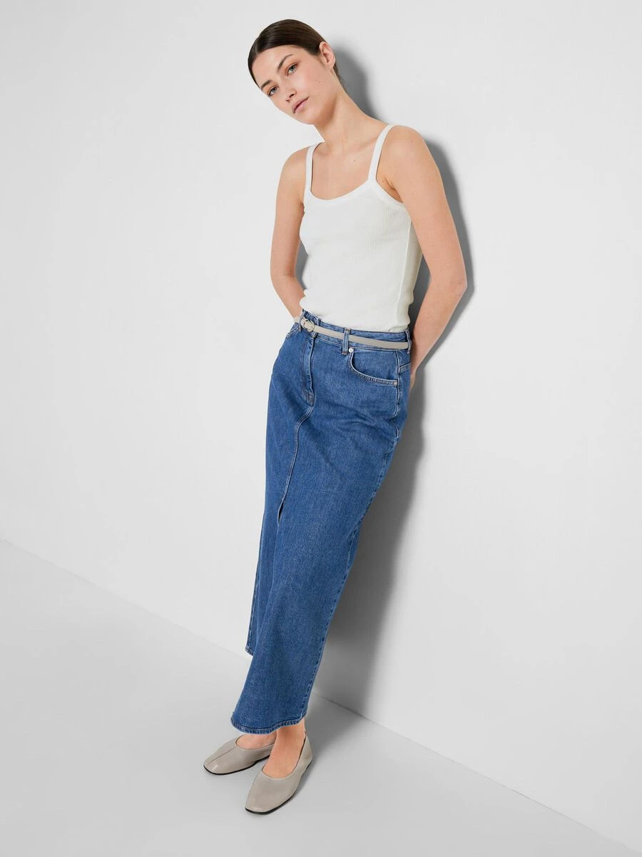 Selected Femme Bella High Waist Maxi Denim Skirt - Marine Blue 8 Selected Femme Bella High Waist Maxi Denim Skirt - Marine Blue - Image 6