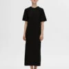 Selected Femme Helena Knitted Midi Dress - Black -Lulu&M 16093057 Black 003