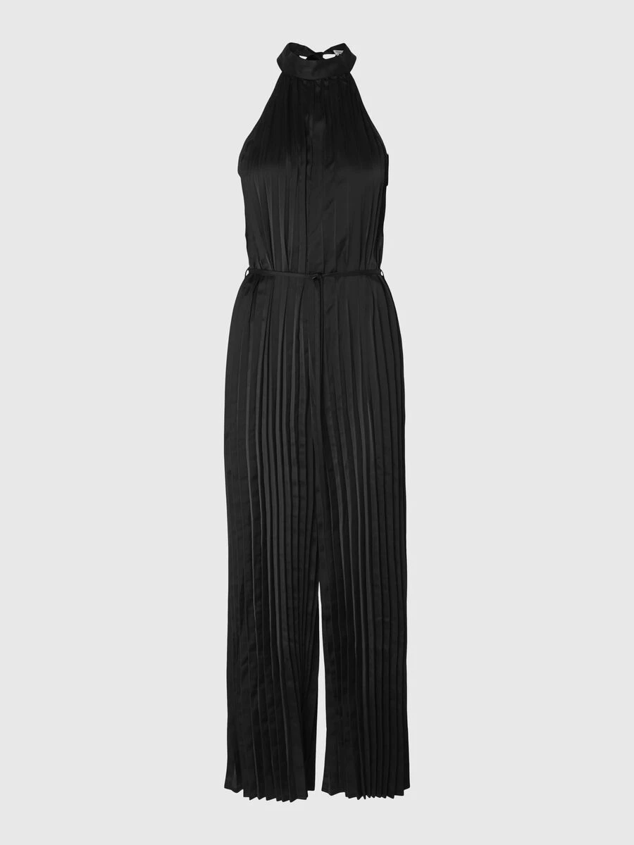 Selected Femme Zenia Plisse Pleated Jumpsuit - Black 7 Selected Femme Zenia Plisse Pleated Jumpsuit - Black - Image 5