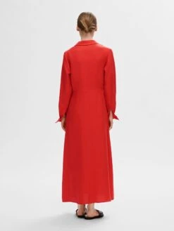 Selected Femme Lyra Maxi Shirt Dress - Flame Scarlet 10 Selected Femme Lyra Maxi Shirt Dress - Flame Scarlet -Lulu&M 16093094 FlameScarlet 004