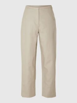 Selected Femme Eliana HW Straight Trousers - Humus 10 Selected Femme Eliana HW Straight Trousers - Humus -Lulu&M 16093138 Humus 001