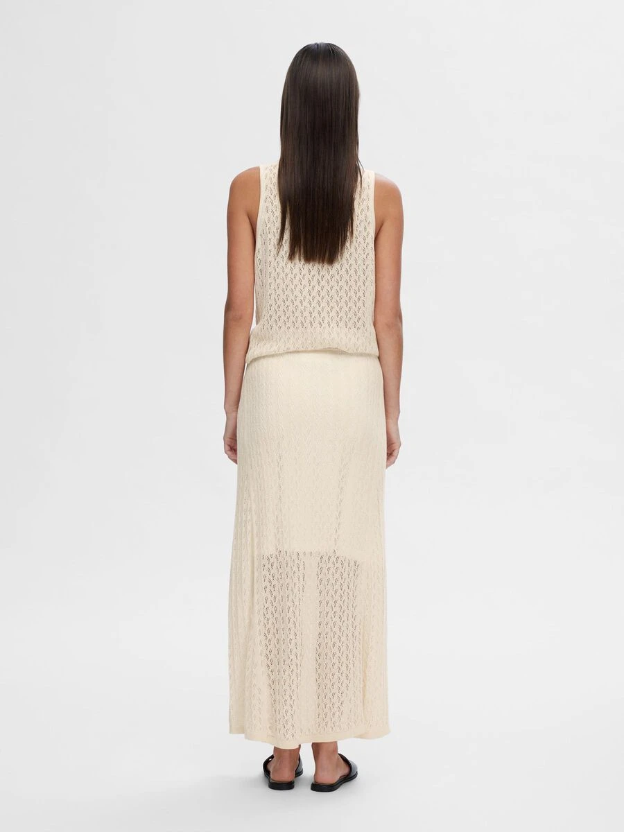 Selected Femme Agny Knitted Maxi Skirt - Birch 5 Selected Femme Agny Knitted Maxi Skirt - Birch - Image 3