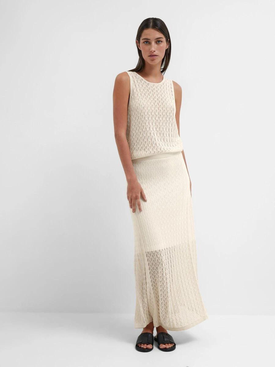 Selected Femme Agny Knitted Maxi Skirt - Birch 8 Selected Femme Agny Knitted Maxi Skirt - Birch - Image 6