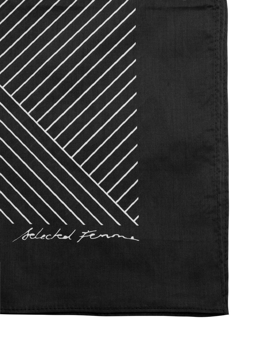 Selected Femme Mio Cotton Neck Scarf - Washed Black 4 Selected Femme Mio Cotton Neck Scarf - Washed Black - Image 2