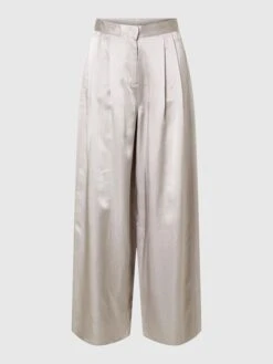 Selected Femme Selene Extra Wide Satin Trousers - Dove 9 Selected Femme Selene Extra Wide Satin Trousers - Dove -Lulu&M 16094994 Dove 001