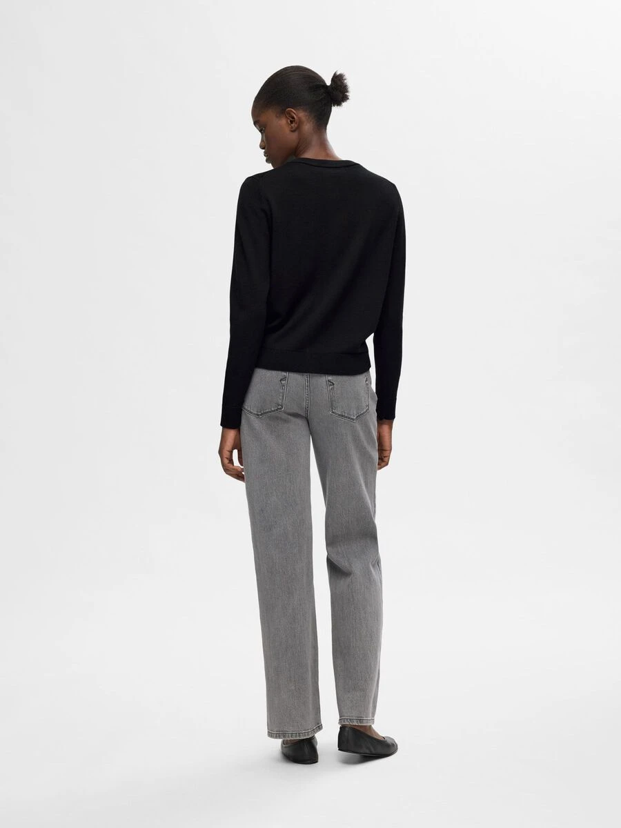 Selected Femme Hella Knit Cardigan - Black 6 Selected Femme Hella Knit Cardigan - Black - Image 4