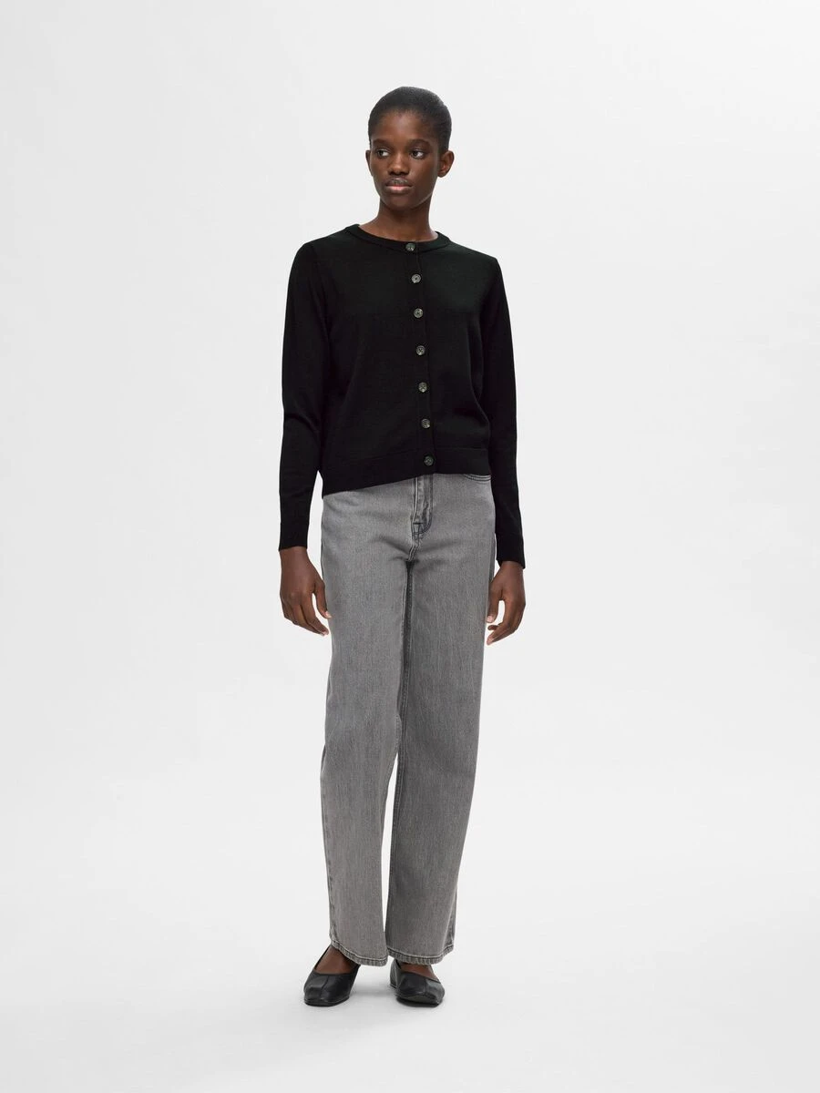 Selected Femme Hella Knit Cardigan - Black 7 Selected Femme Hella Knit Cardigan - Black - Image 5