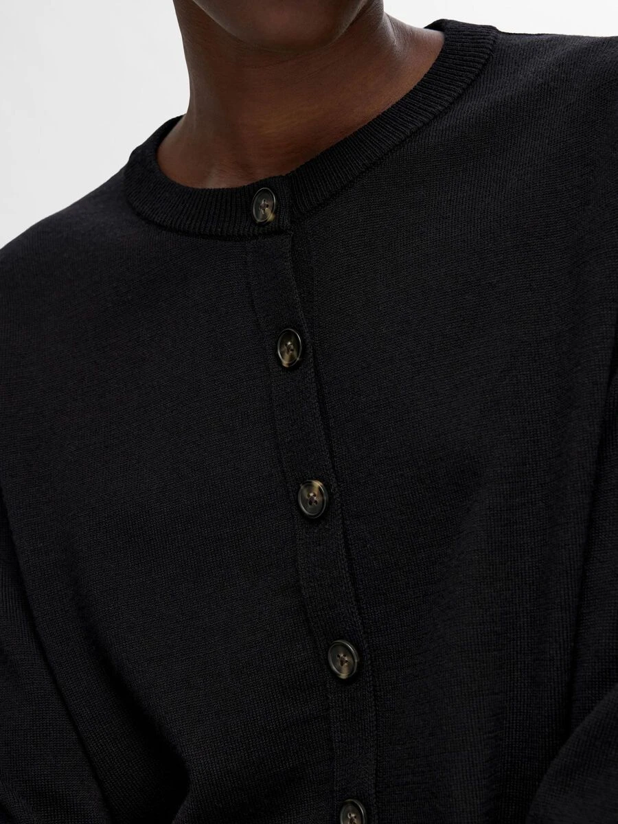 Selected Femme Hella Knit Cardigan - Black 8 Selected Femme Hella Knit Cardigan - Black - Image 6