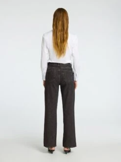 Selected Femme Harper High Waist Flared Jeans - Black 10 Selected Femme Harper High Waist Flared Jeans - Black -Lulu&M 16096682 Black 004