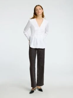 Selected Femme Harper High Waist Flared Jeans - Black 11 Selected Femme Harper High Waist Flared Jeans - Black -Lulu&M 16096682 Black 005