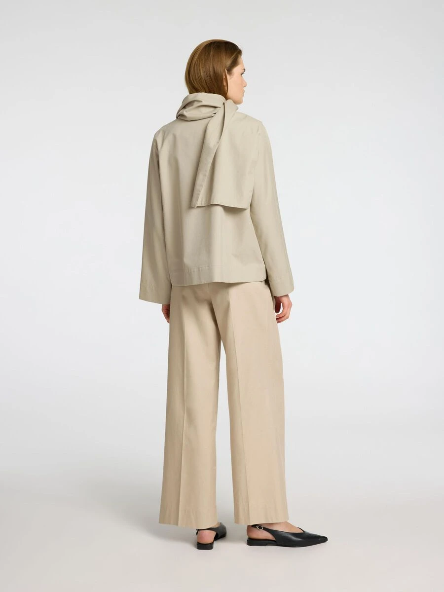 Selected Femme Pamina Scarf Jacket - Island Fossil 5 Selected Femme Pamina Scarf Jacket - Island Fossil - Image 3