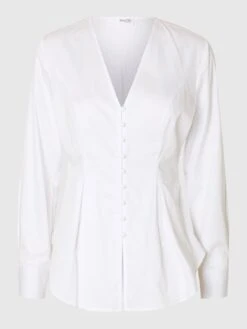 Selected Femme Naja Fitted Buttoned Shirt - White 9 Selected Femme Naja Fitted Buttoned Shirt - White -Lulu&M 16096975 BrightWhite 001